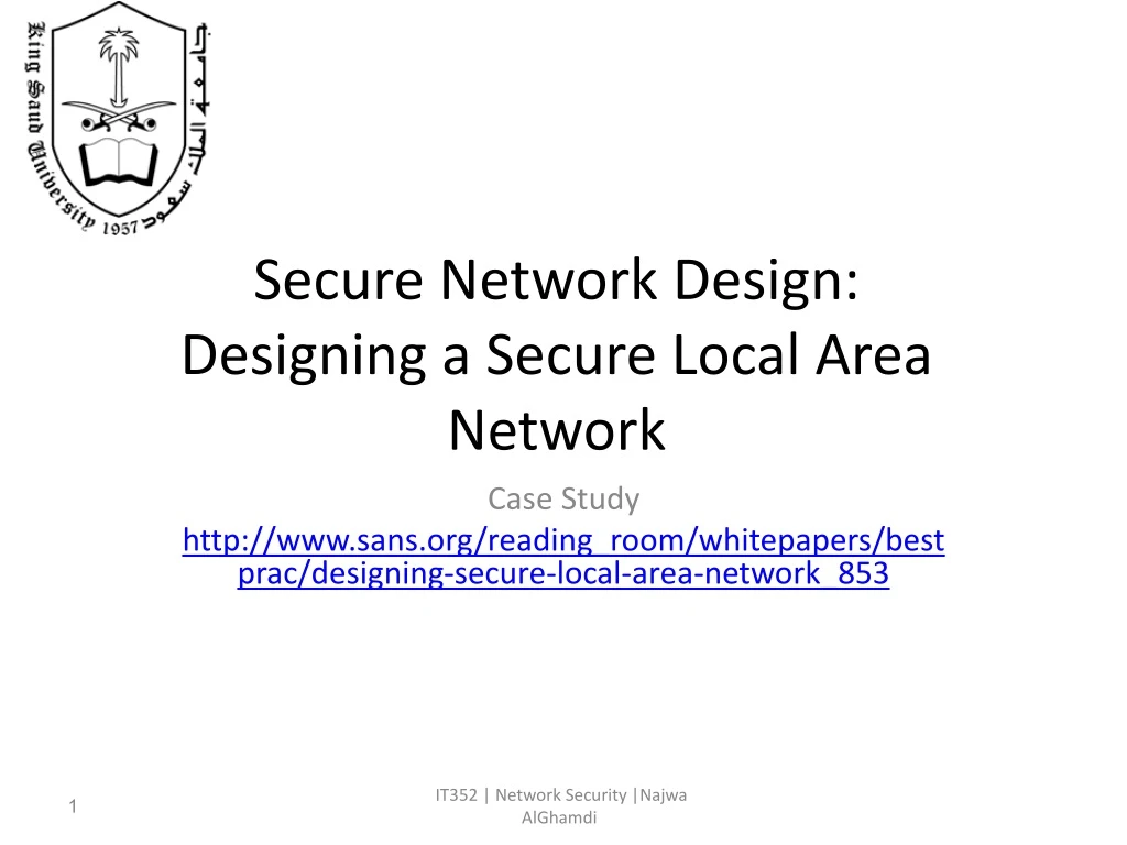 secure network design designing a secure local area network