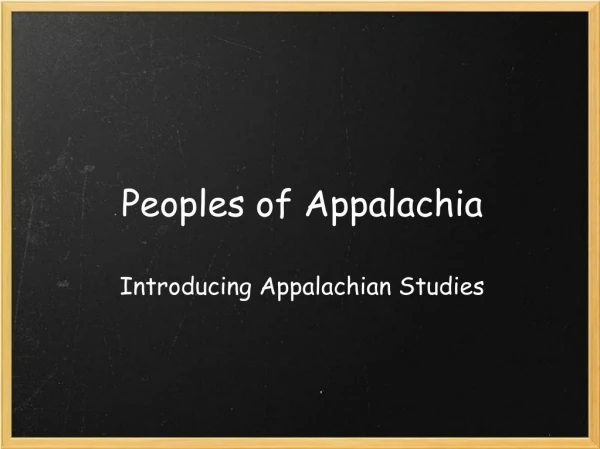 Peoples of Appalachia