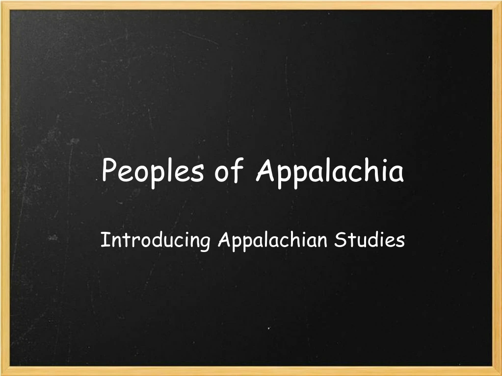 peoples of appalachia