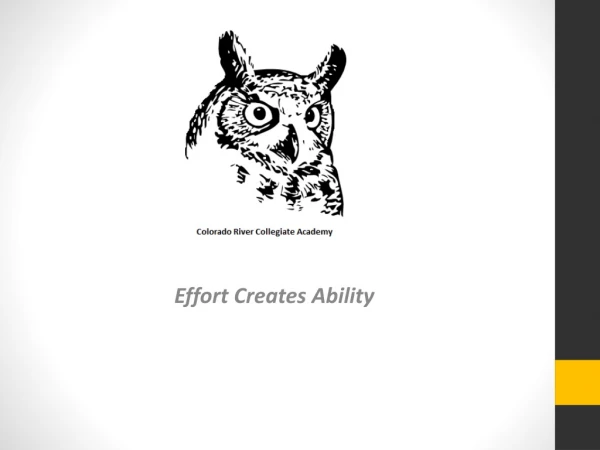 Effort Creates Ability