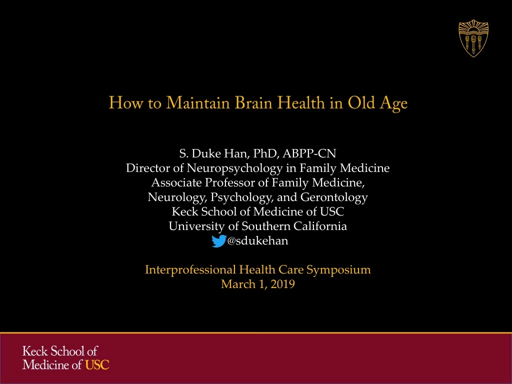 how to maintain brain health in old age