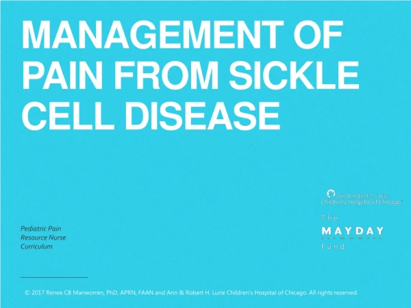 Management of Pain from Sickle Cell Disease