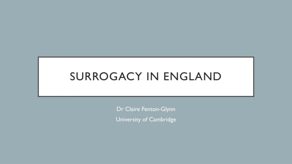 Surrogacy in england