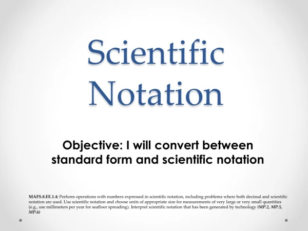 Scientific Notation