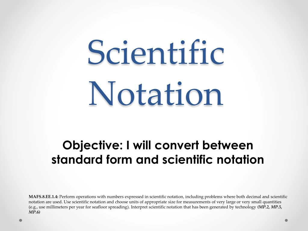 scientific notation