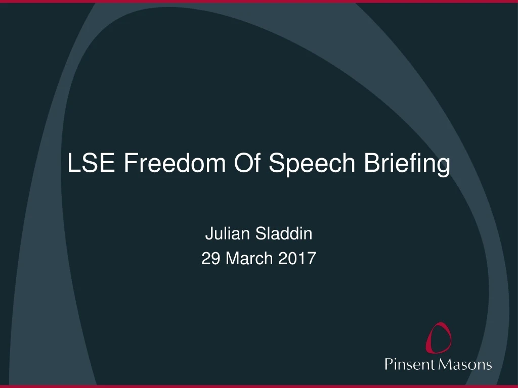 lse freedom of speech briefing