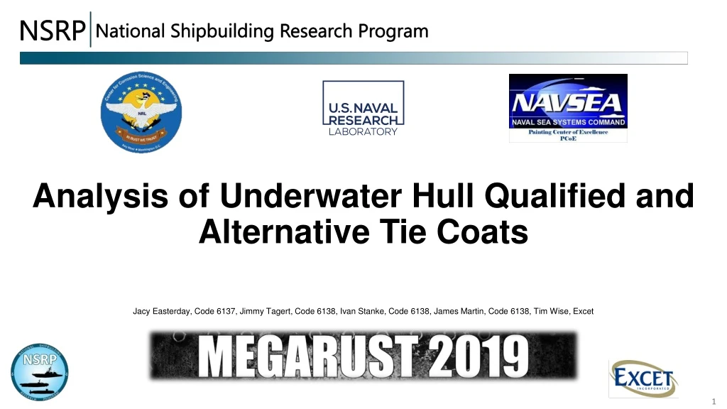 analysis of underwater hull qualified and alternative tie coats