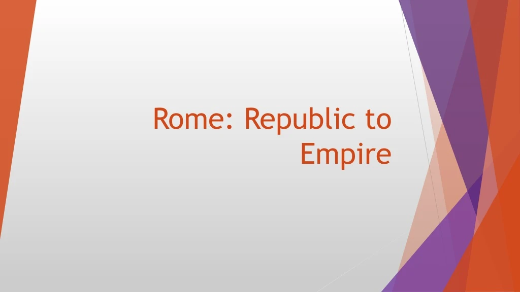 rome republic to empire