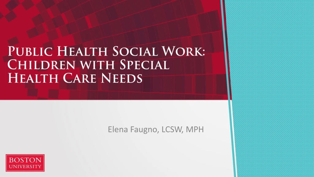 public health social work children with special health care needs