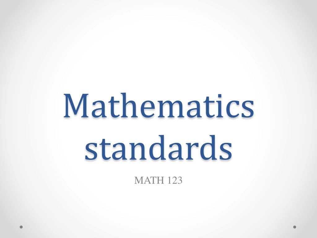 m athematics standards