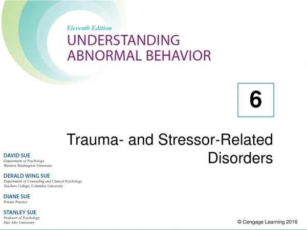 Trauma- and Stressor-Related Disorders