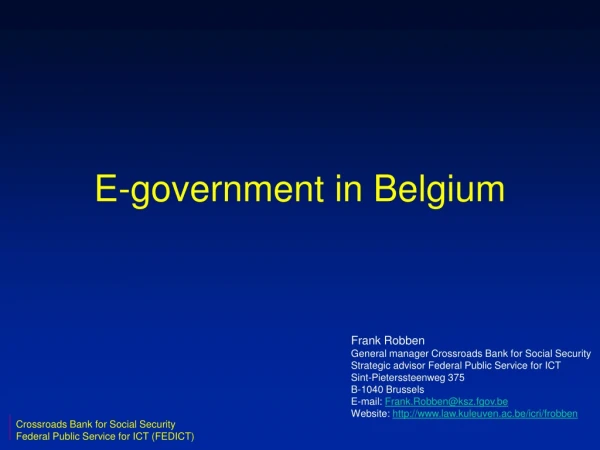 E-government in Belgium