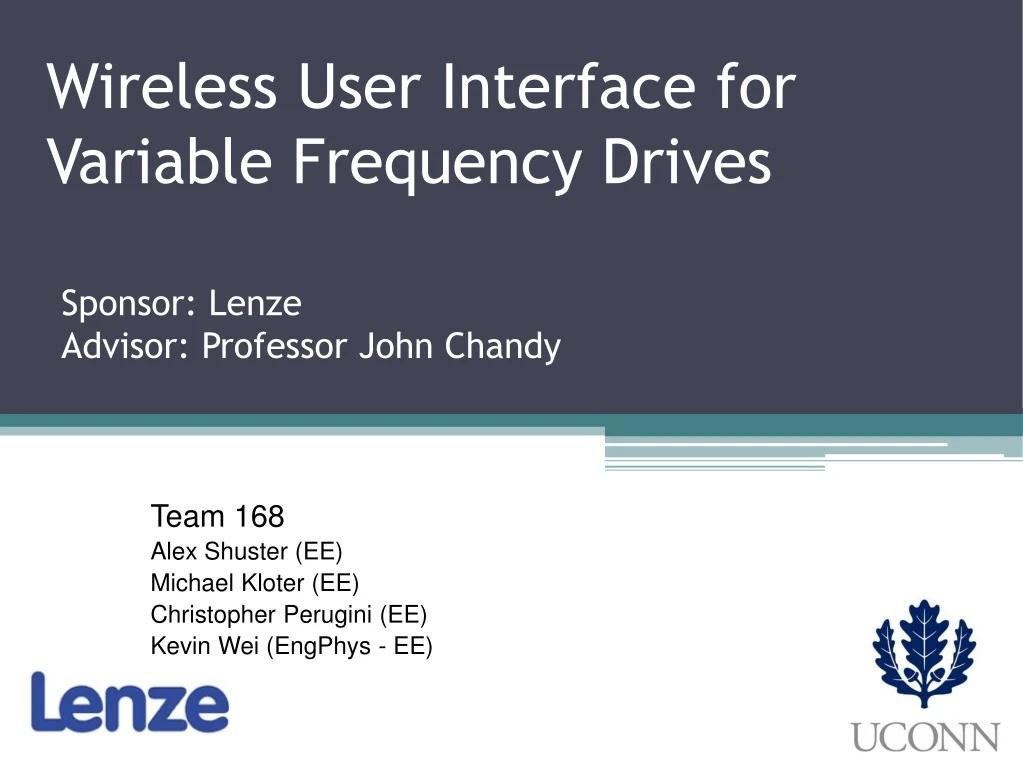 wireless user interface for variable frequency drives