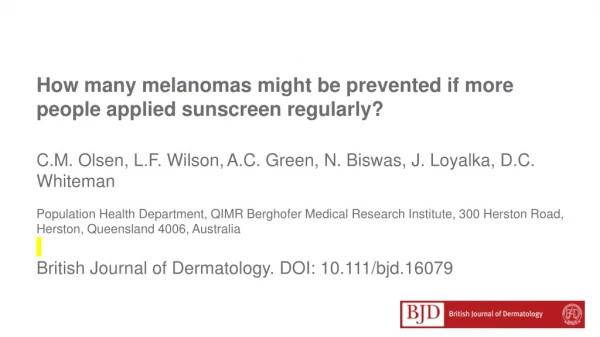 How many melanomas might be prevented if more people applied sunscreen regularly?