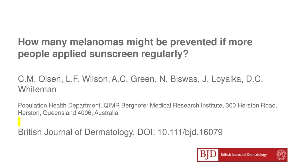 how many melanomas might be prevented if more people applied sunscreen regularly