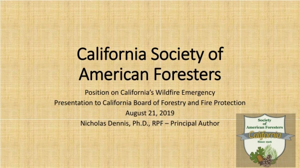 California Society of American Foresters