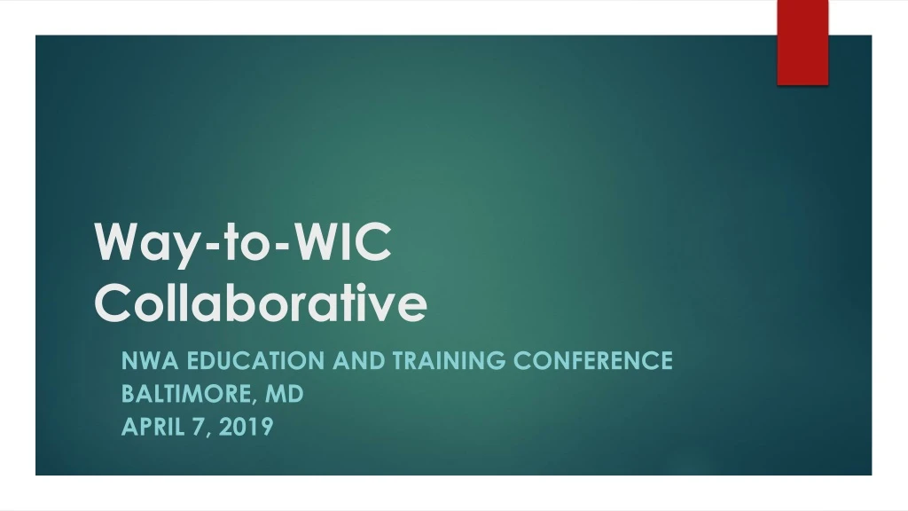 way to wic collaborative