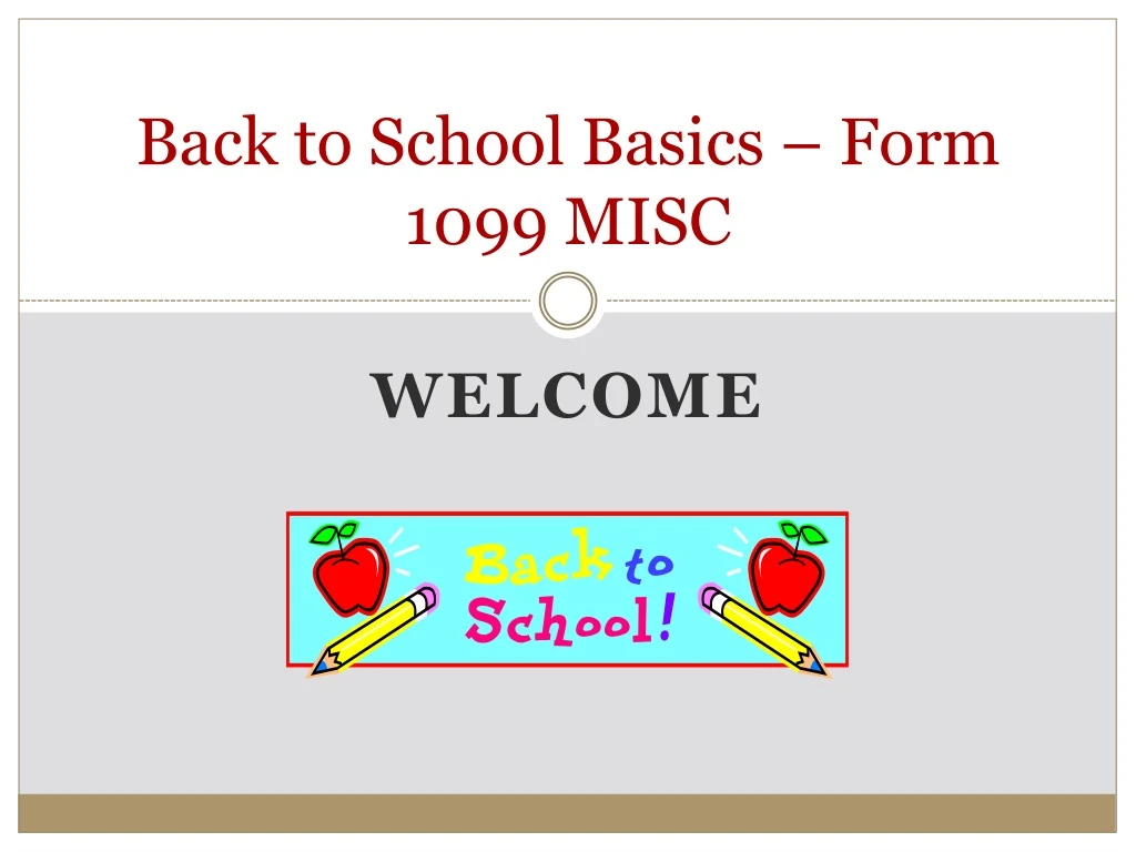 back to school basics form 1099 misc