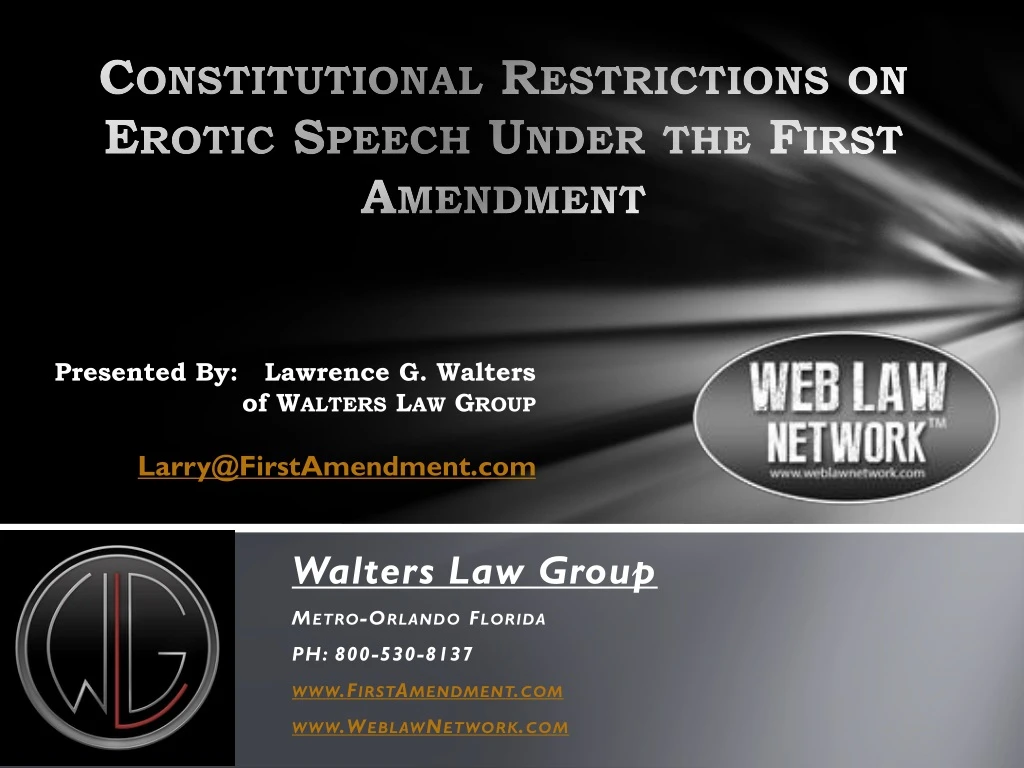 constitutional restrictions on erotic speech under the first amendment