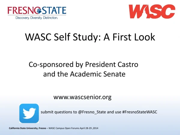 WASC Self Study: A First Look