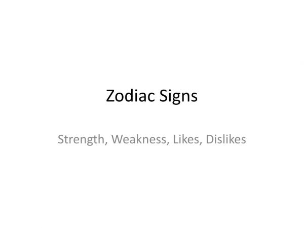 Zodiac Signs