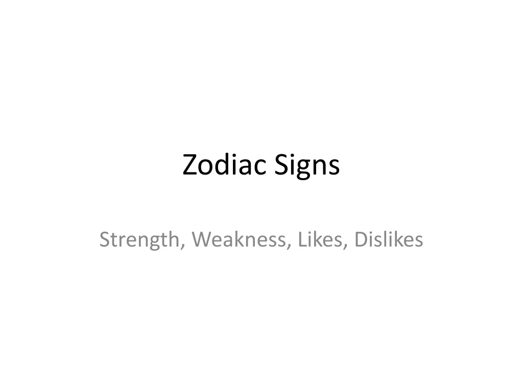 zodiac signs