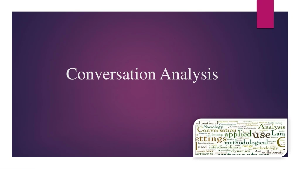 conversation analysis