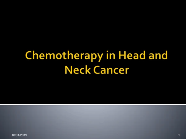 Chemotherapy in Head and Neck Cancer