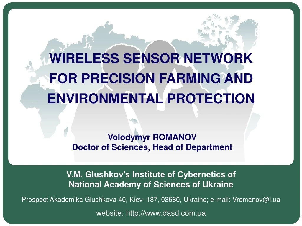 wireless sensor network for precision farming