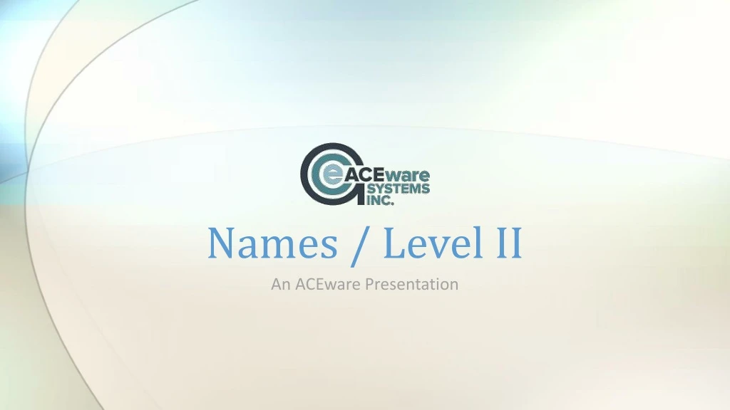 names level ii
