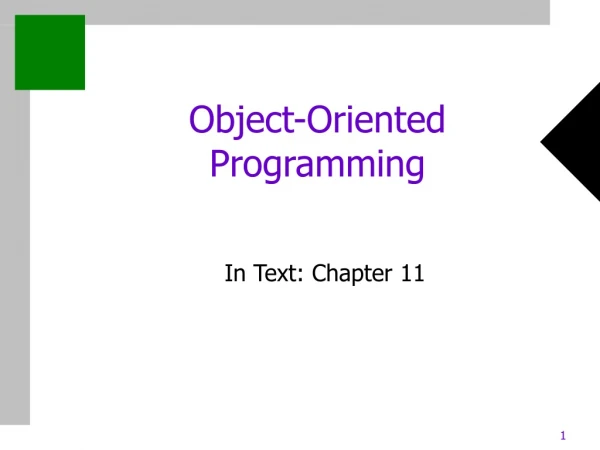 Object-Oriented Programming