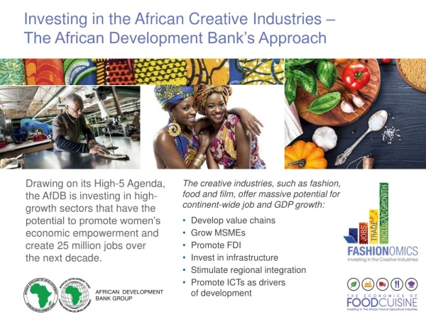 Investing in the African Creative Industries – The African Development Bank’s Approach