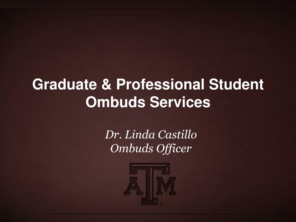 graduate professional student ombuds services