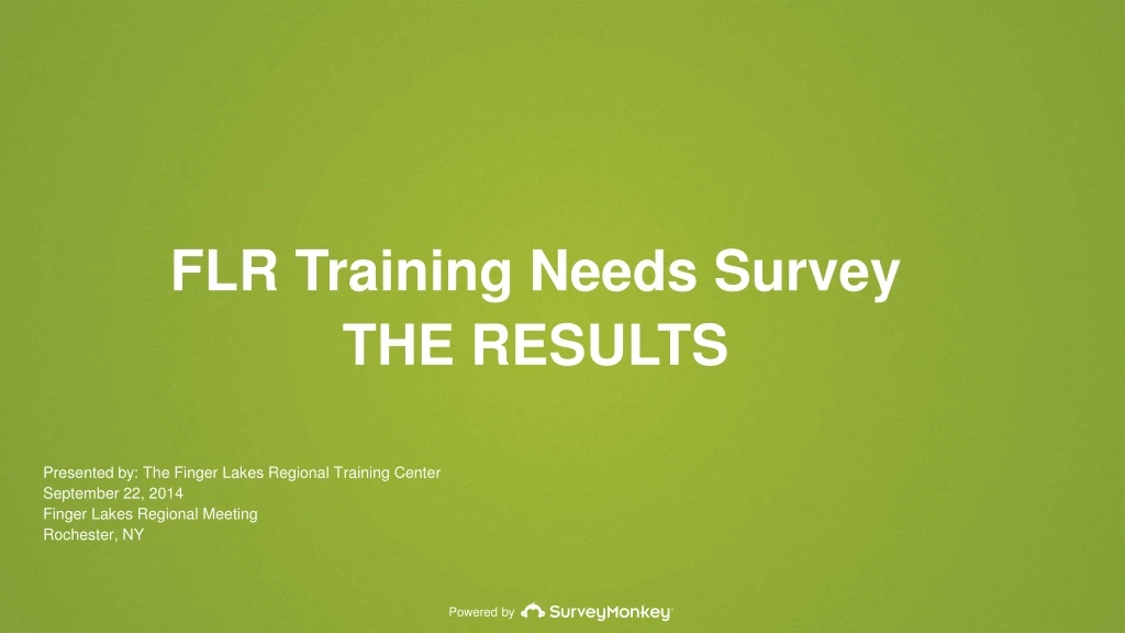 flr training needs survey the results