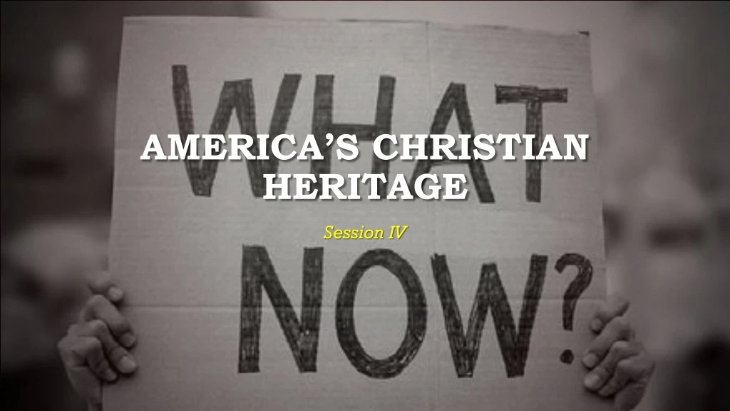 america s christian heritage