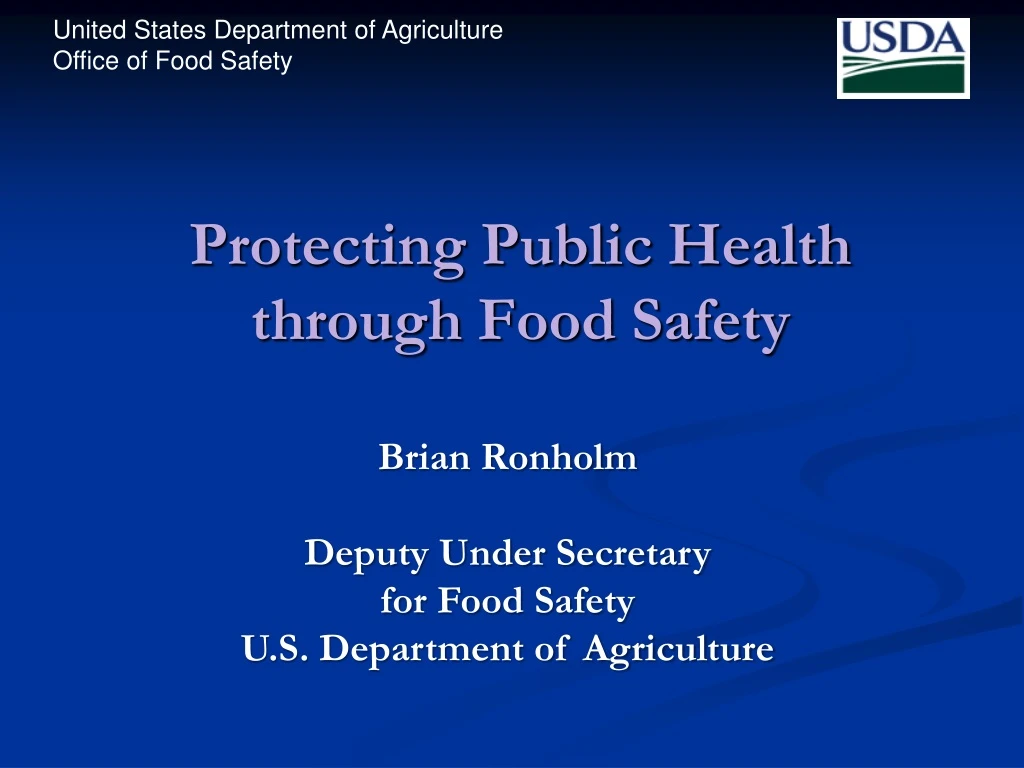 protecting public health through food safety