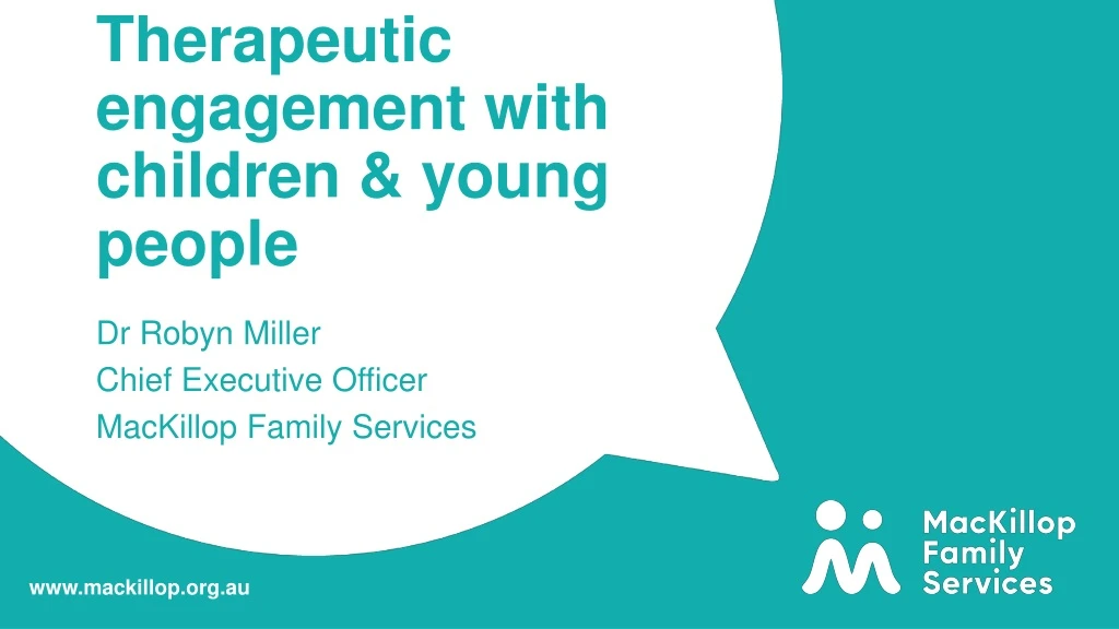therapeutic engagement with children young people