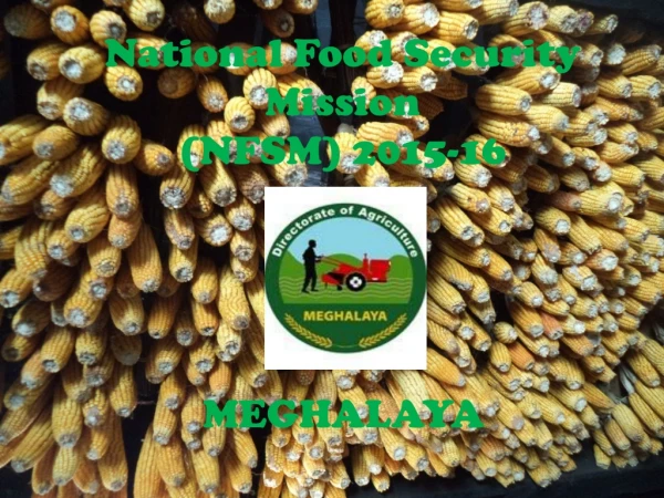 National Food Security Mission (NFSM) 2015-16