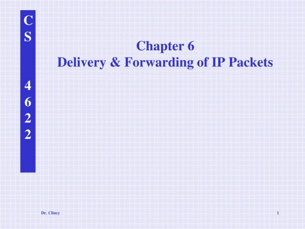 Chapter 6 Delivery &amp; Forwarding of IP Packets