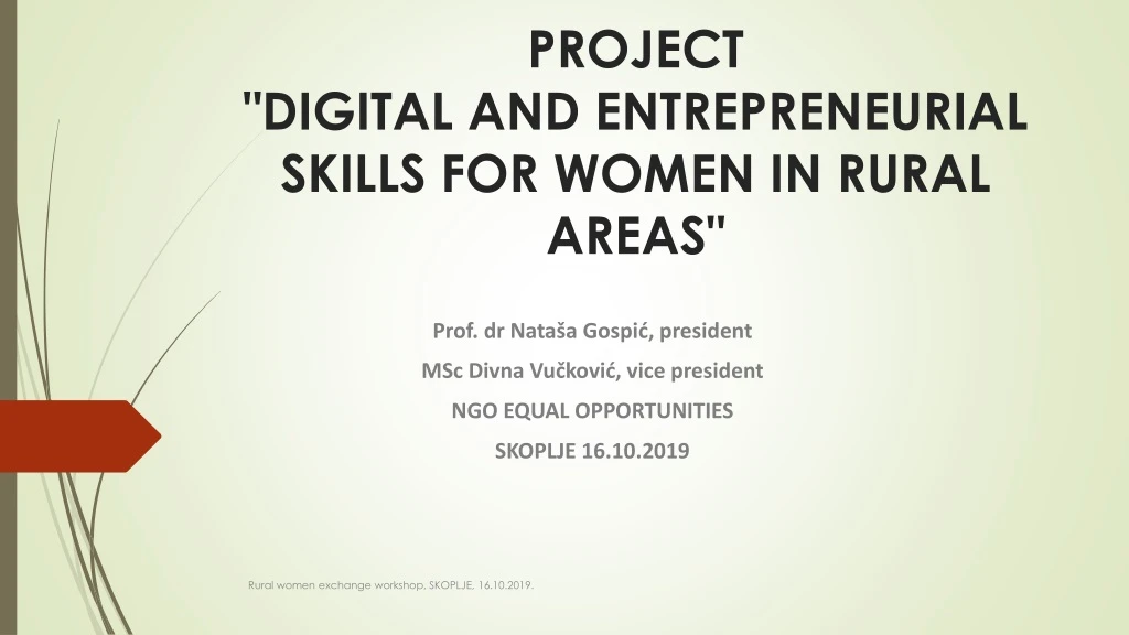 project digital and entrepreneurial skills for women in rural areas