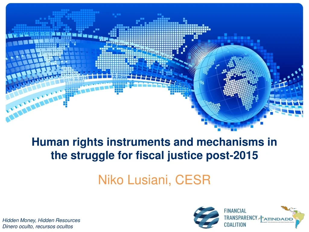human rights instruments and mechanisms in the struggle for fiscal justice post 2015