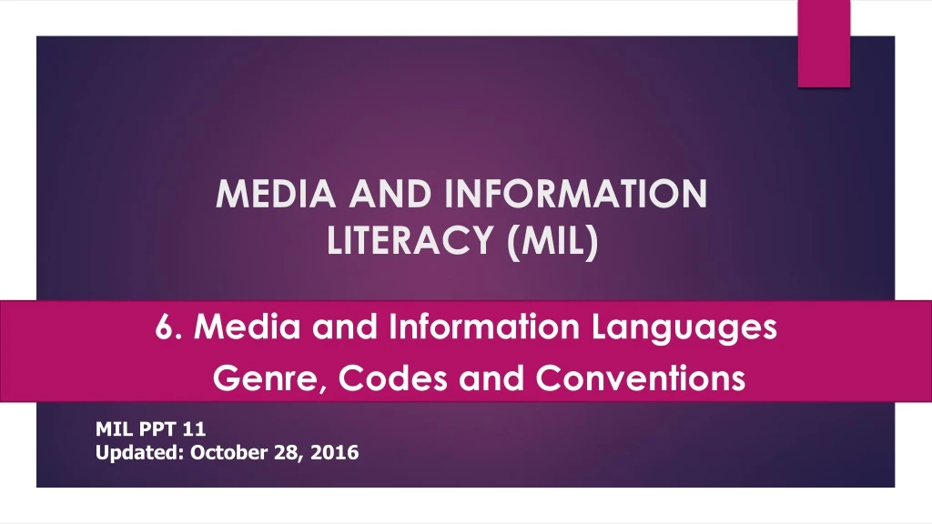 media and information literacy mil