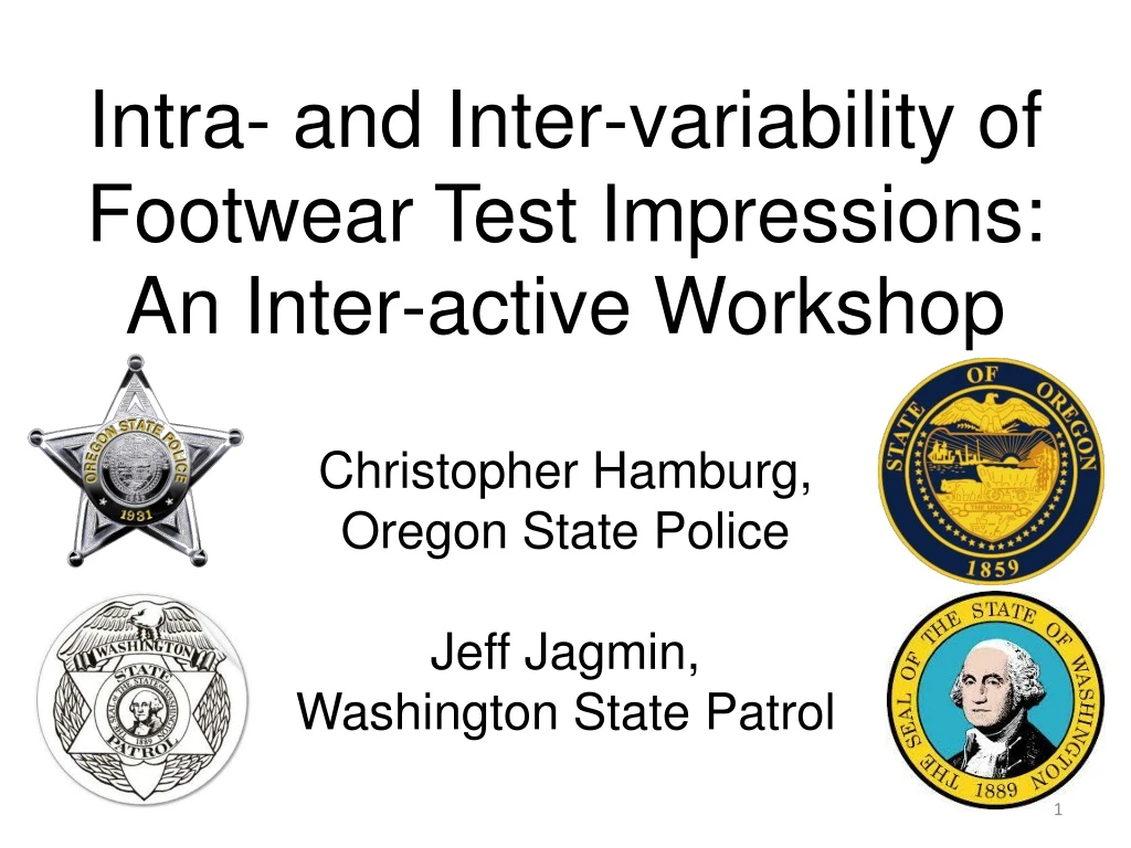 intra and inter variability of footwear test impressions an inter active workshop