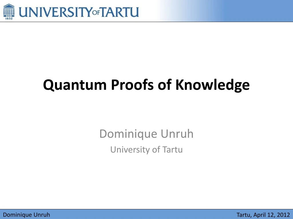 quantum proofs of knowledge