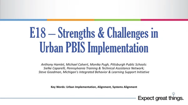 Strengths &amp; Challenges in Urban PBIS Implementation