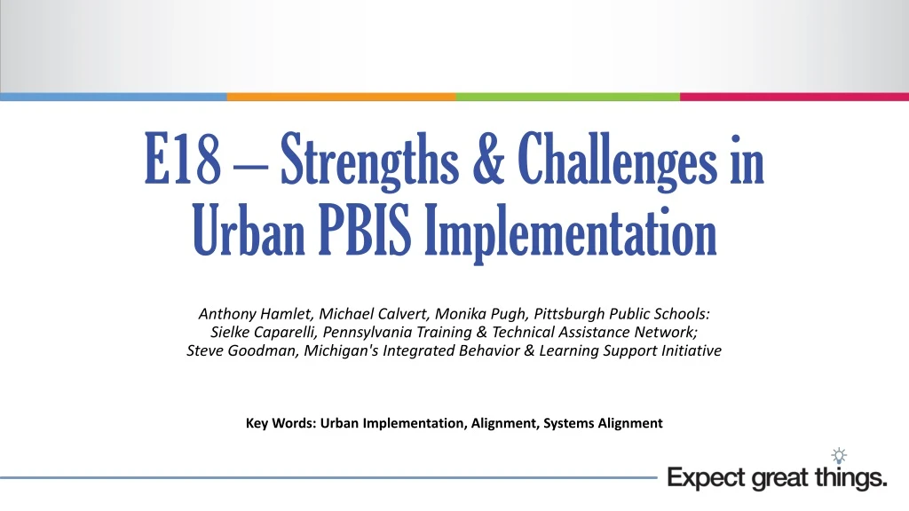 e18 strengths challenges in urban pbis