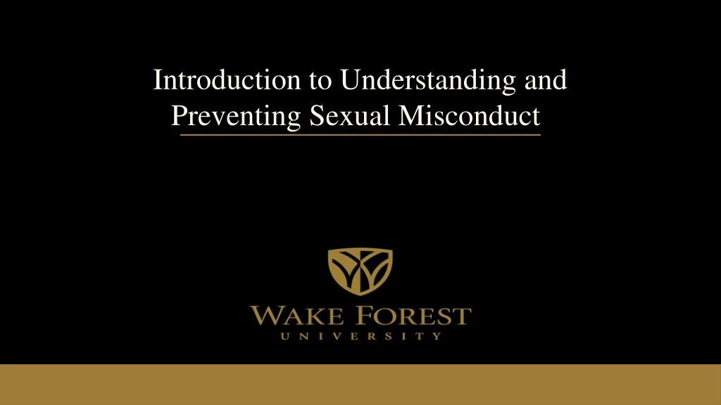 Ppt Introduction To Understanding And Preventing Sexual Misconduct Powerpoint Presentation 8803