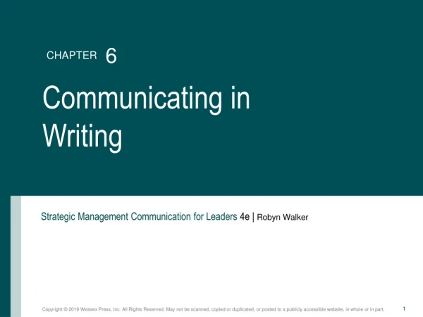 Communicating in Writing