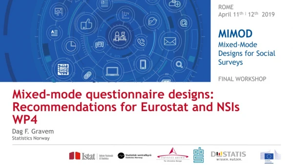 Mixed-mode questionnaire designs: Recommendations for Eurostat and NSIs WP4
