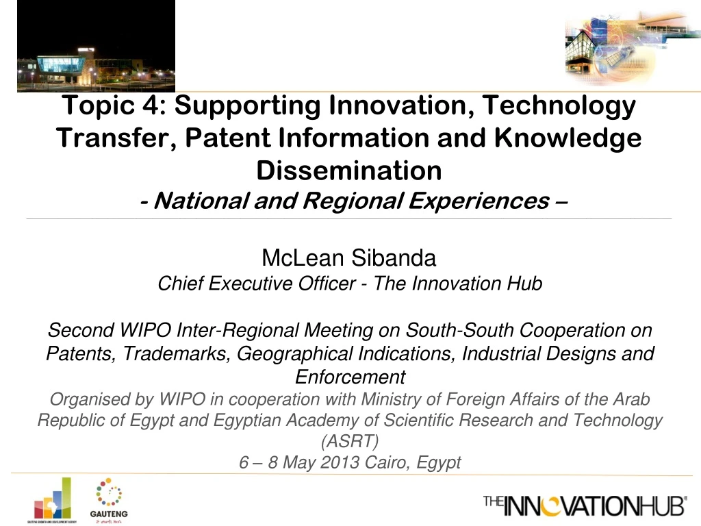 topic 4 supporting innovation technology transfer